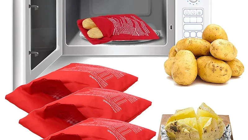 Bolsa/Saco De Microondas Reutilizavel Para Assar Batata 25X19Cm
