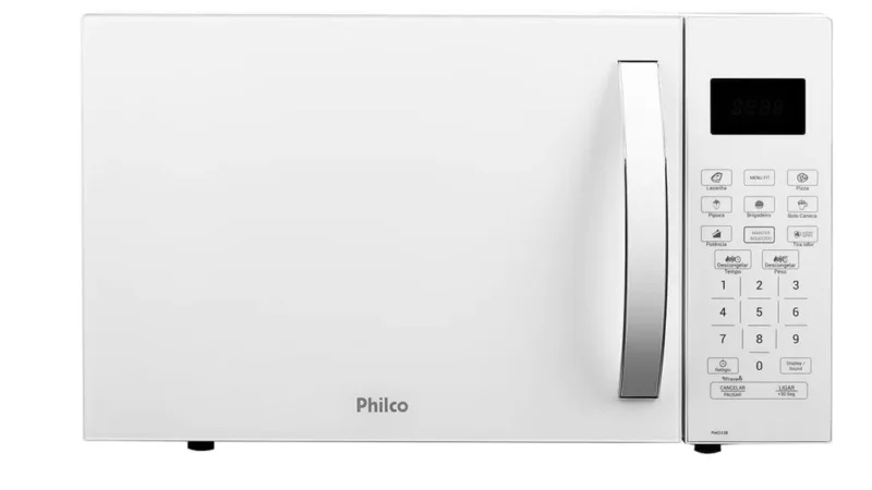 Micro-Ondas Philco 20L Branco Limpa Fácil PMO23B