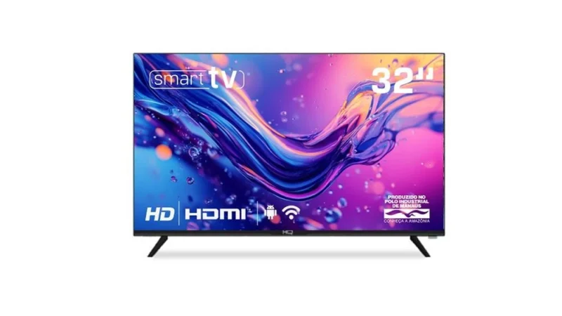 Smart TV HQ 32″ HD tela sem Bordas Sistema Android Design Slim HQS32NKHM