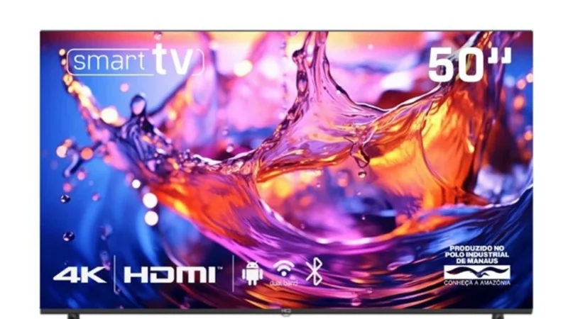 Smart TV HQ 50″ UHD tela sem bordas Sistema Android Design Slim HQS50NKHM
